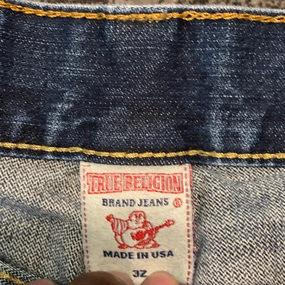 True Religion Billy Jeans Mens 32 Blue Straight Leg Made in USA M24-858H73